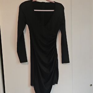 Elegant Black Long Sleeve Dress